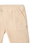 Pantaloni per neonato Bonpoint Kids beige con trama a coste W06ZPAW00003 004 BONPOINT KIDS 