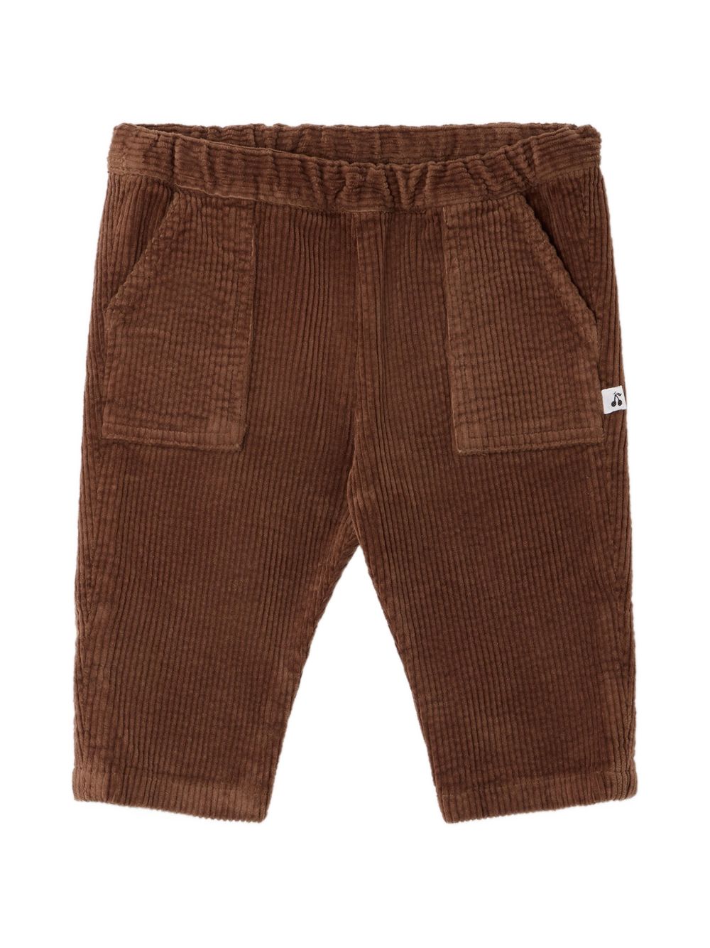Pantaloni per neonato Bonpoint Kids marroni con trama a coste W06ZPAW00003 069B BONPOINT KIDS 