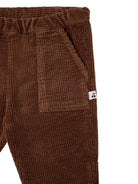 Pantaloni per neonato Bonpoint Kids marroni con trama a coste W06ZPAW00003 069B BONPOINT KIDS 