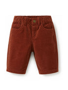 Pantaloni per neonato Bonpoint Kids rossi con trama a coste W06ZPAW00015 068A BONPOINT KIDS 