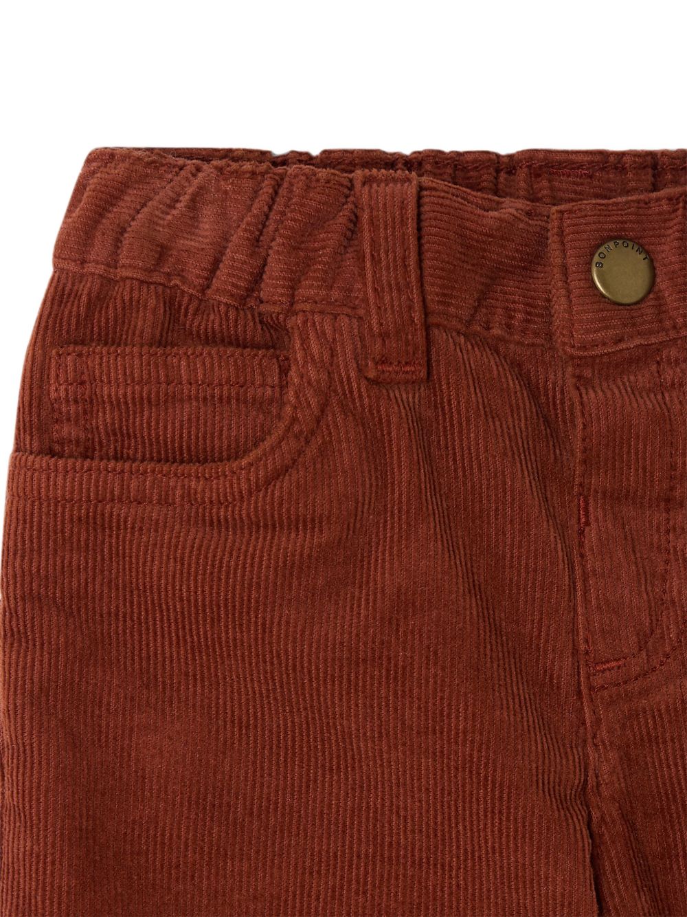 Pantaloni per neonato Bonpoint Kids rossi con trama a coste W06ZPAW00015 068A BONPOINT KIDS 