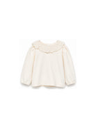 T-shirt per neonata Bonton Kids beige con bordo smerlato BD10021 120 BONTON KIDS 