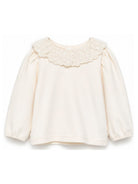 T-shirt per neonata Bonton Kids beige con bordo smerlato BD10021 120 BONTON KIDS 