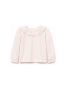 T-shirt per neonata Bonton Kids rosa con bordo smerlato BD10021 301 BONTON KIDS 