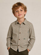 Camicia per bambino Bonton Kids beige con design a quadri BD12013 938 BONTON KIDS 