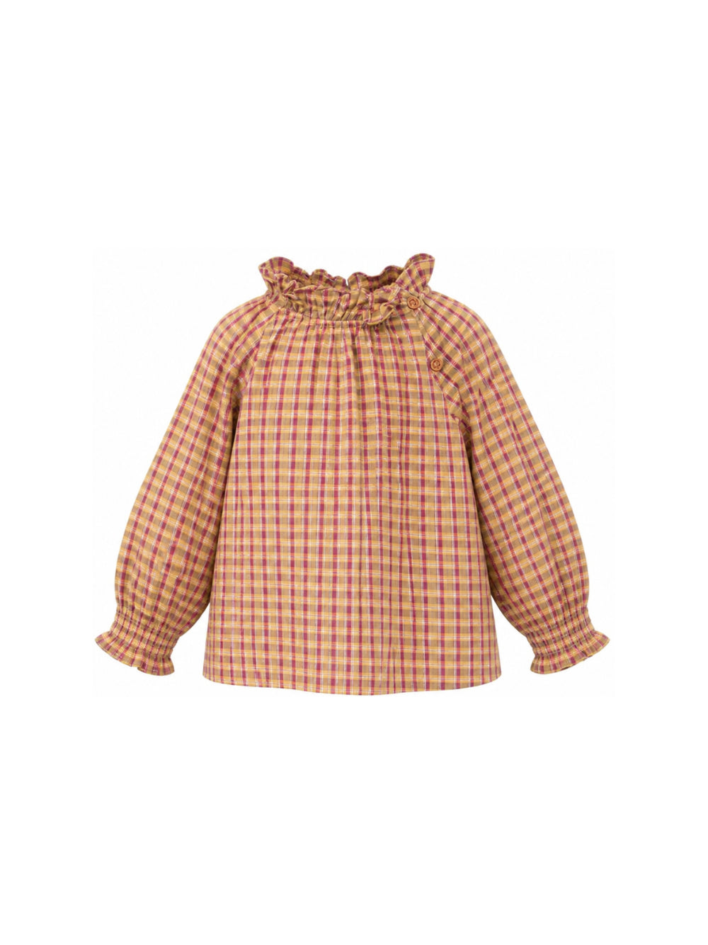 Camicia per bambina Bonton Kids rossa con design a quadri BD12052 947 BONTON KIDS 