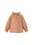 Camicia per bambina Bonton Kids rossa con design a quadri BD12052 947 BONTON KIDS 