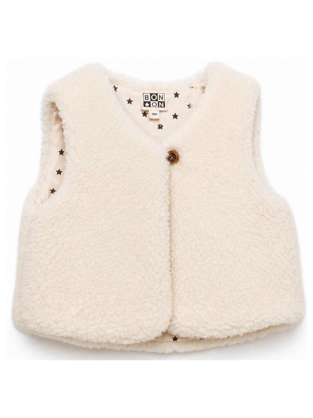 Gilet con stampa a stelle per neonata Bonton Kids bianco smanicato BD16001 120 BONTON KIDS 