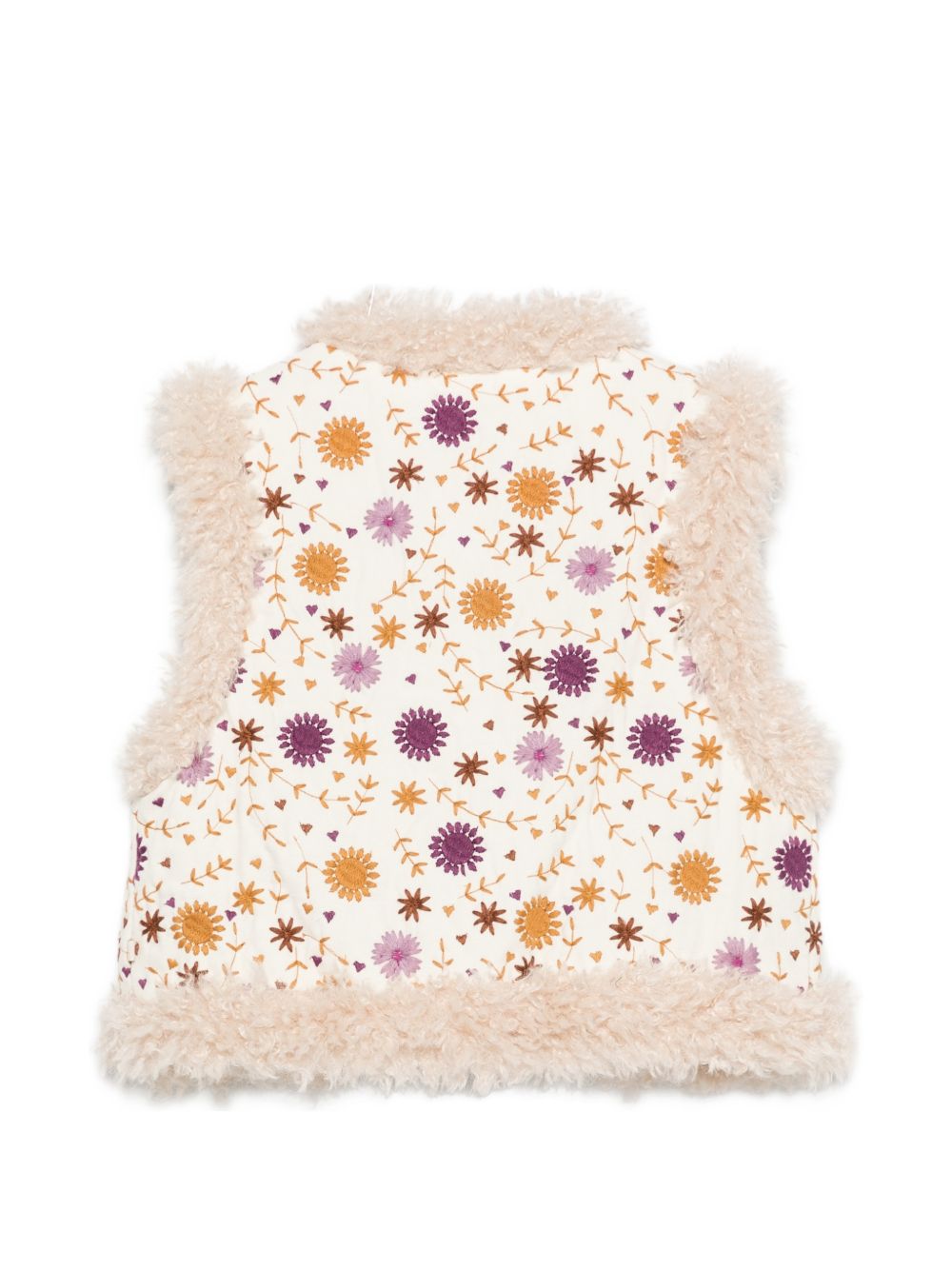Gilet per bambina Bonton Kids bianco con ricamo floreale BD16022 120 BONTON KIDS 