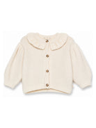 Cardigan Paloma per neonata Bonton Kids bianco con ruches BD18021 120 BONTON KIDS 