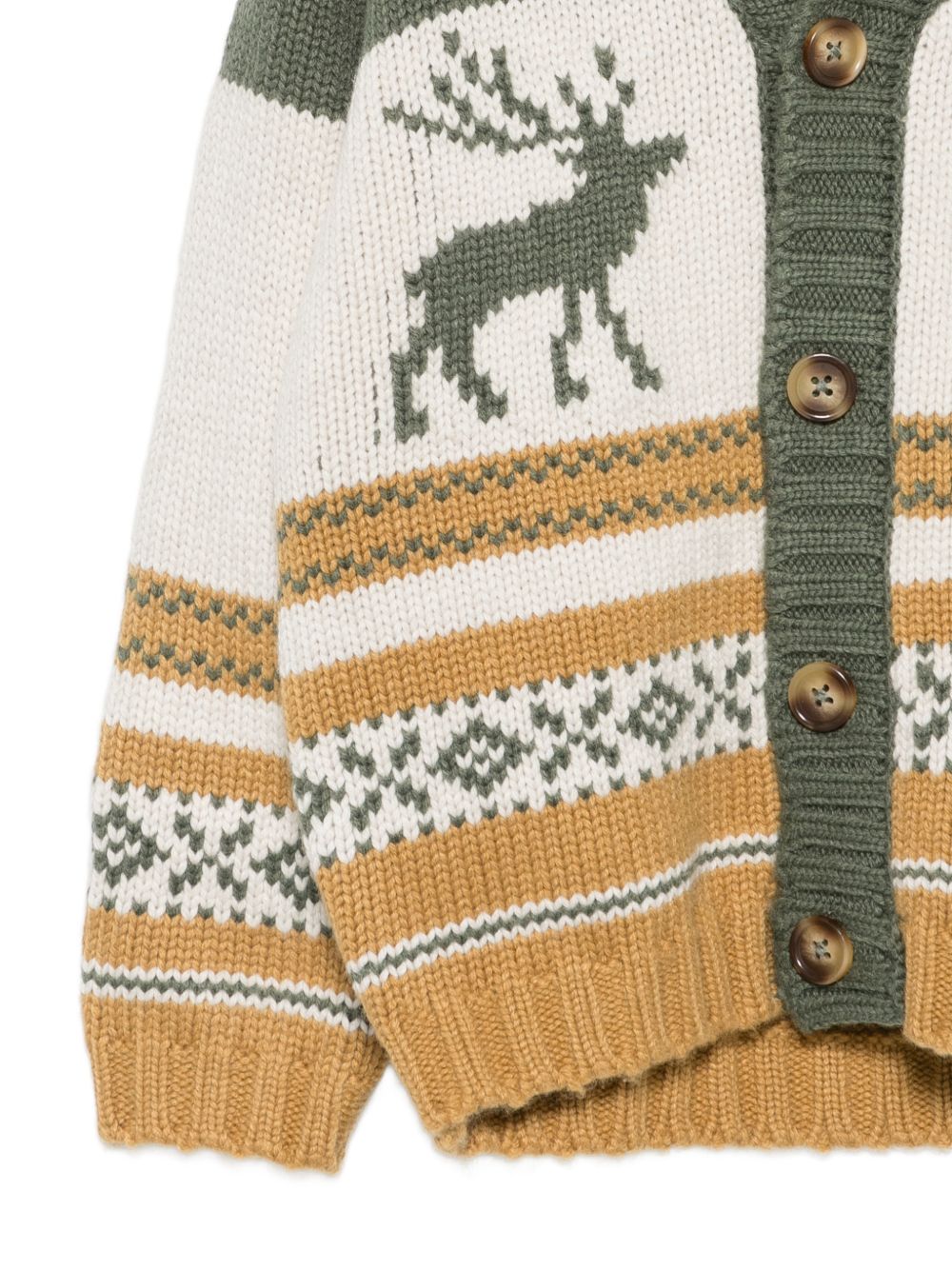 Cardigan con intario per bambino Bonton Kids multicolor con revers a scialle BD18063 510 BONTON KIDS 