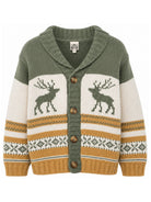 Cardigan con intario per bambino Bonton Kids multicolor con revers a scialle BD18063 510 BONTON KIDS 