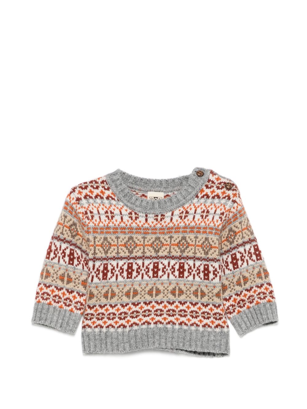 Maglione Fair Isle per neonati Bonton Kids multicolor con abbottonatura BD18071 717 BONTON KIDS 