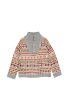 Maglione Leonard per bambini Bonton Kids multicolor con mezza zip BD18083 717 BONTON KIDS 