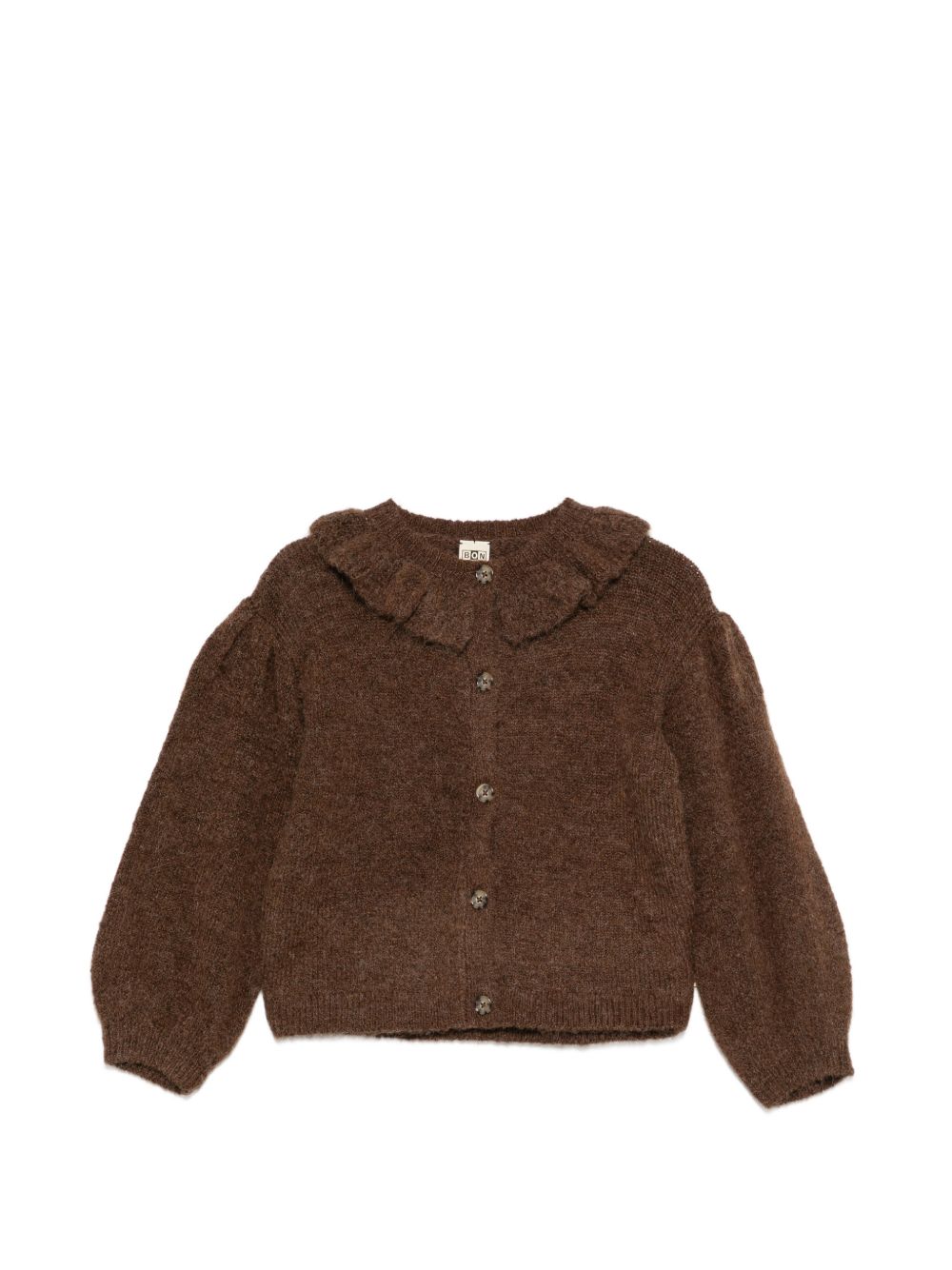 Cardigan Paloma per bambina Bonton Kids marrone con ruches BD18092 610 BONTON KIDS 