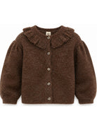 Cardigan Paloma per bambina Bonton Kids marrone con ruches BD18092 610 BONTON KIDS 