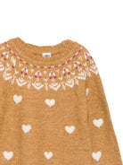 Maglione Fair Isle per bambina Bonton Kids mostarda con motivo a cuore BD18192 612 BONTON KIDS 