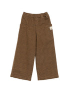 Pantaloni per bambina Bonton Kids marrone con stampa grafica leopardata BD22032 935 BONTON KIDS 