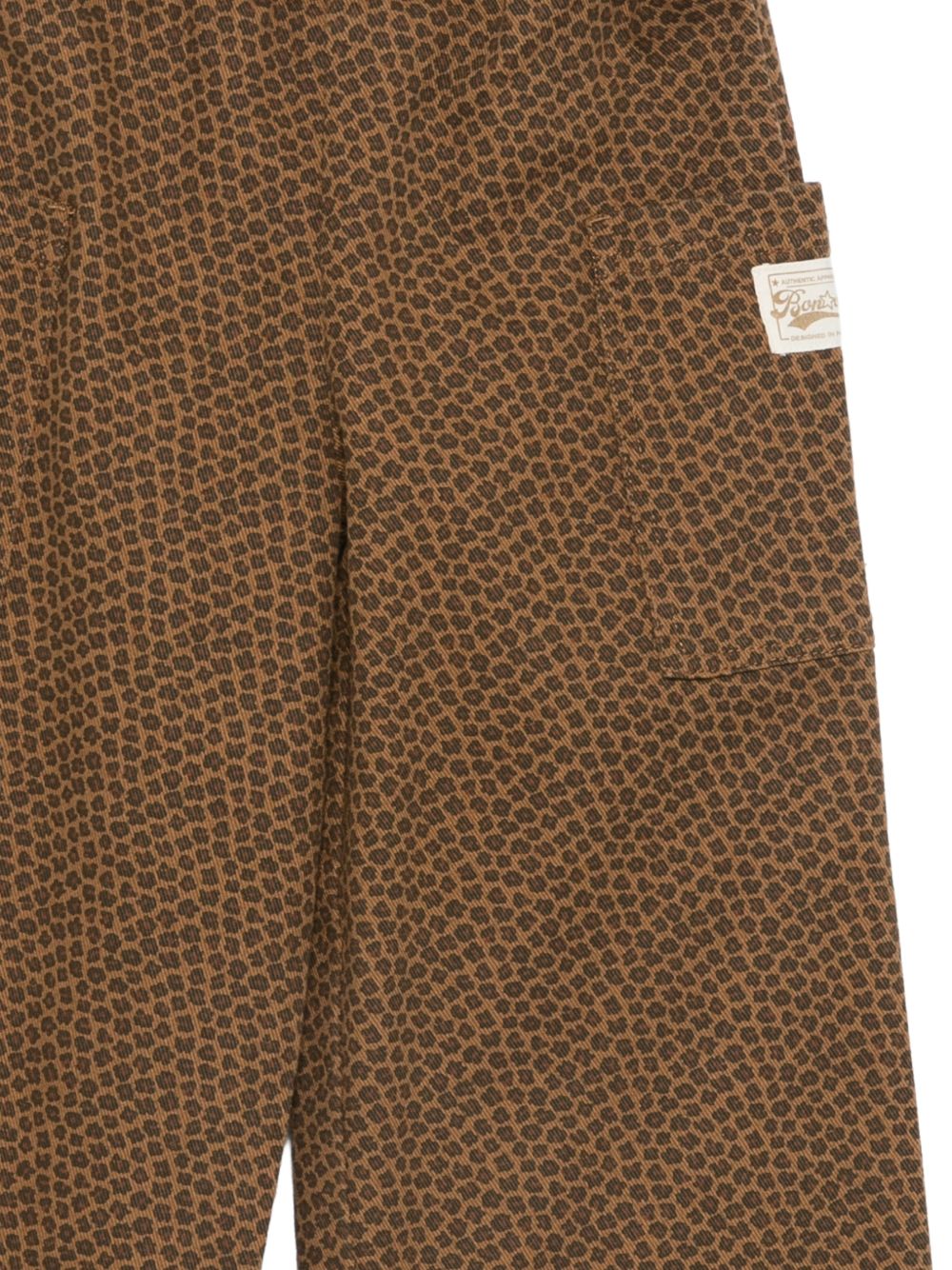 Pantaloni per bambina Bonton Kids marrone con stampa grafica leopardata BD22032 935 BONTON KIDS 