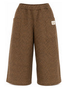 Pantaloni per bambina Bonton Kids marrone con stampa grafica leopardata BD22032 935 BONTON KIDS 