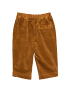 Pantaloni per neonato Bonton Kids marrone a coste con logo frontale ricamato BD22041 612 BONTON KIDS 