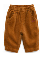 Pantaloni per neonato Bonton Kids marrone a coste con logo frontale ricamato BD22041 612 BONTON KIDS 