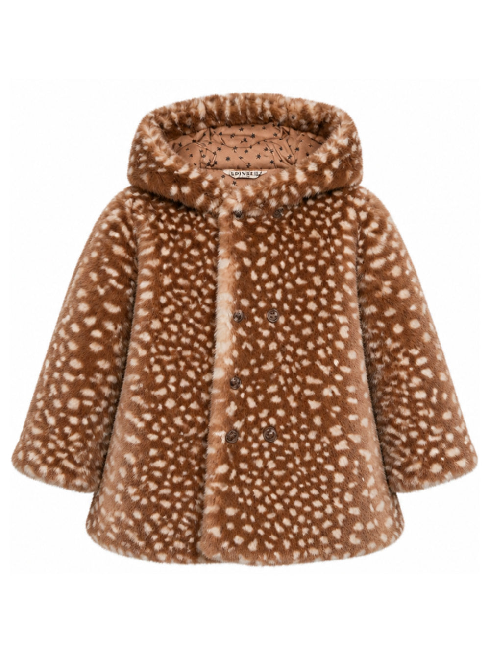 Cappotto per bambina Bonton Kids marrone con cappuccio BD44002 611 BONTON KIDS 