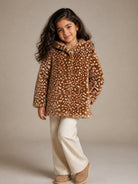 Cappotto per bambina Bonton Kids marrone con cappuccio BD44002 611 BONTON KIDS 