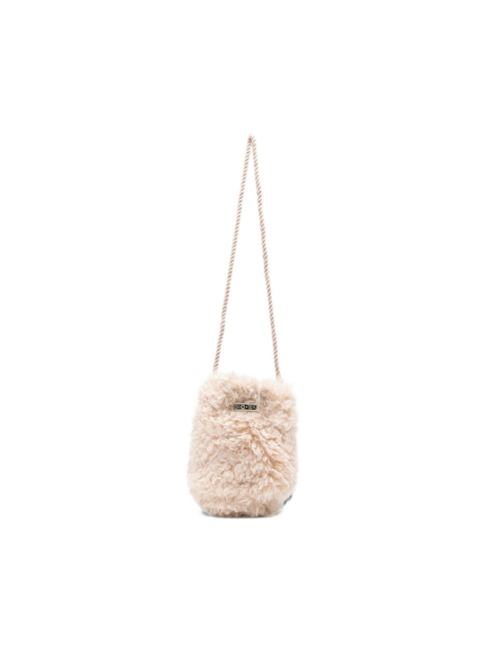 Borsa a tracolla Bonton Kids beige con strappo di corda finta in shearling BD99022 120 BONTON KIDS 