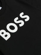 T-shirt per neonato Boss Kids nera con logo sul davanti J05P12 09B BOSS KIDS 