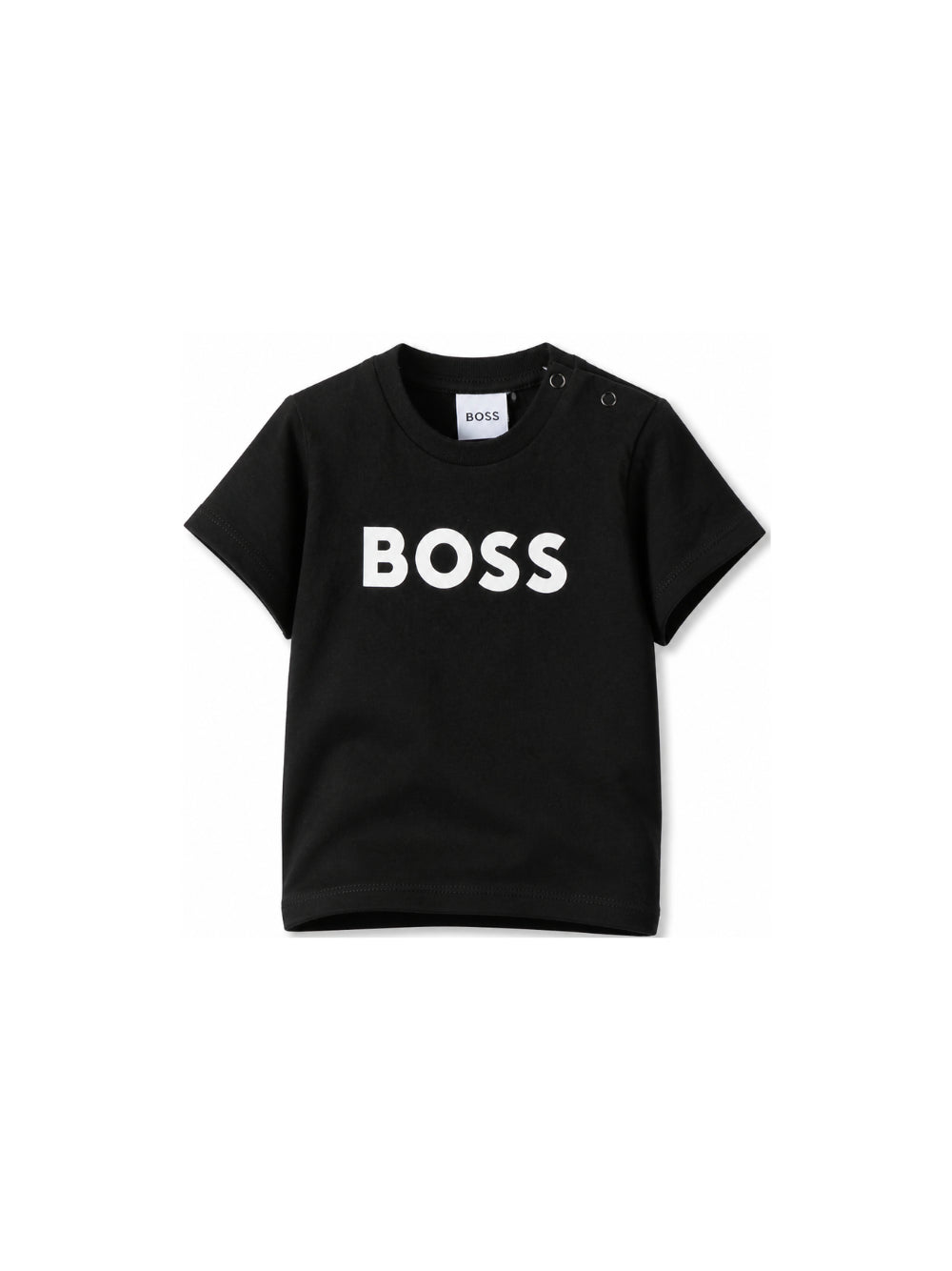 T-shirt per neonato Boss Kids nera con logo sul davanti J05P12 09B BOSS KIDS 