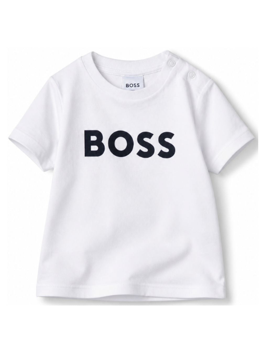 T-shirt per neonato Boss Kids bianca con stampa logo sul davanti J05P12 10P BOSS KIDS 