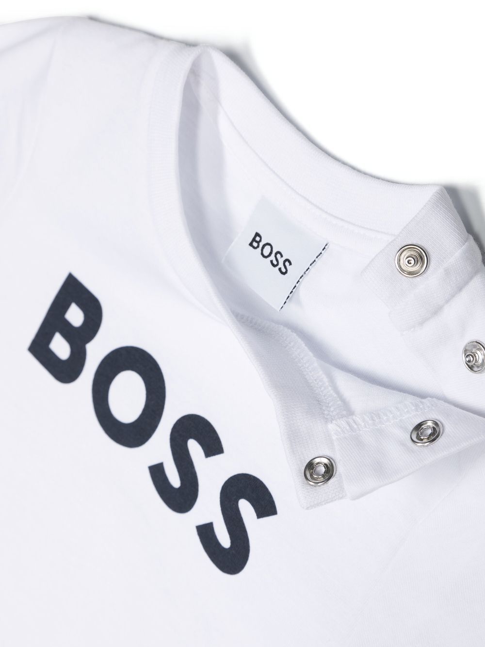 T-shirt per neonato Boss Kids bianca con stampa logo sul davanti J05P12 10P BOSS KIDS 