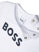 T-shirt per neonato Boss Kids bianca con stampa logo sul davanti J05P12 10P BOSS KIDS 