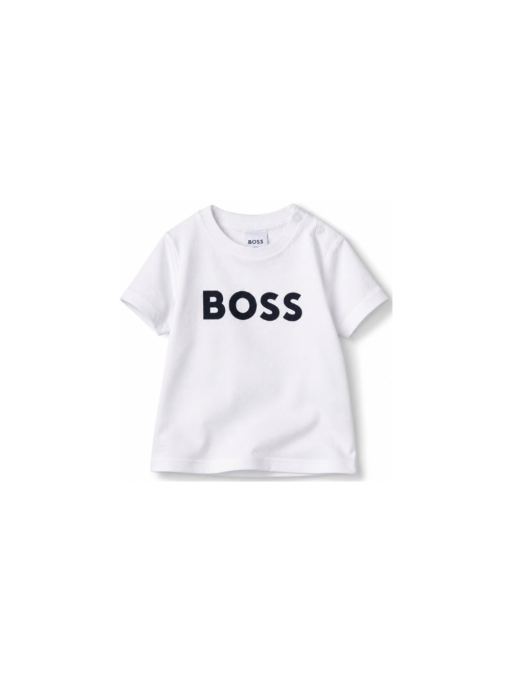 T-shirt per neonato Boss Kids bianca con stampa logo sul davanti J05P12 10P BOSS KIDS 