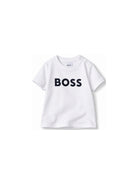 T-shirt per neonato Boss Kids bianca con stampa logo sul davanti J05P12 10P BOSS KIDS 