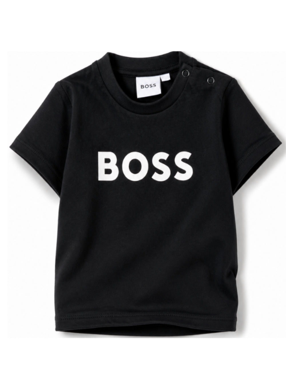 T-shirt per neonato Boss KIds blu con stampa logo sul davanti J05P12 849 BOSS KIDS 