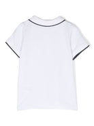 Polo con stampa per neonato BOSS Kidswear bianco con logo sul petto J05P13 10P BOSS KIDS 