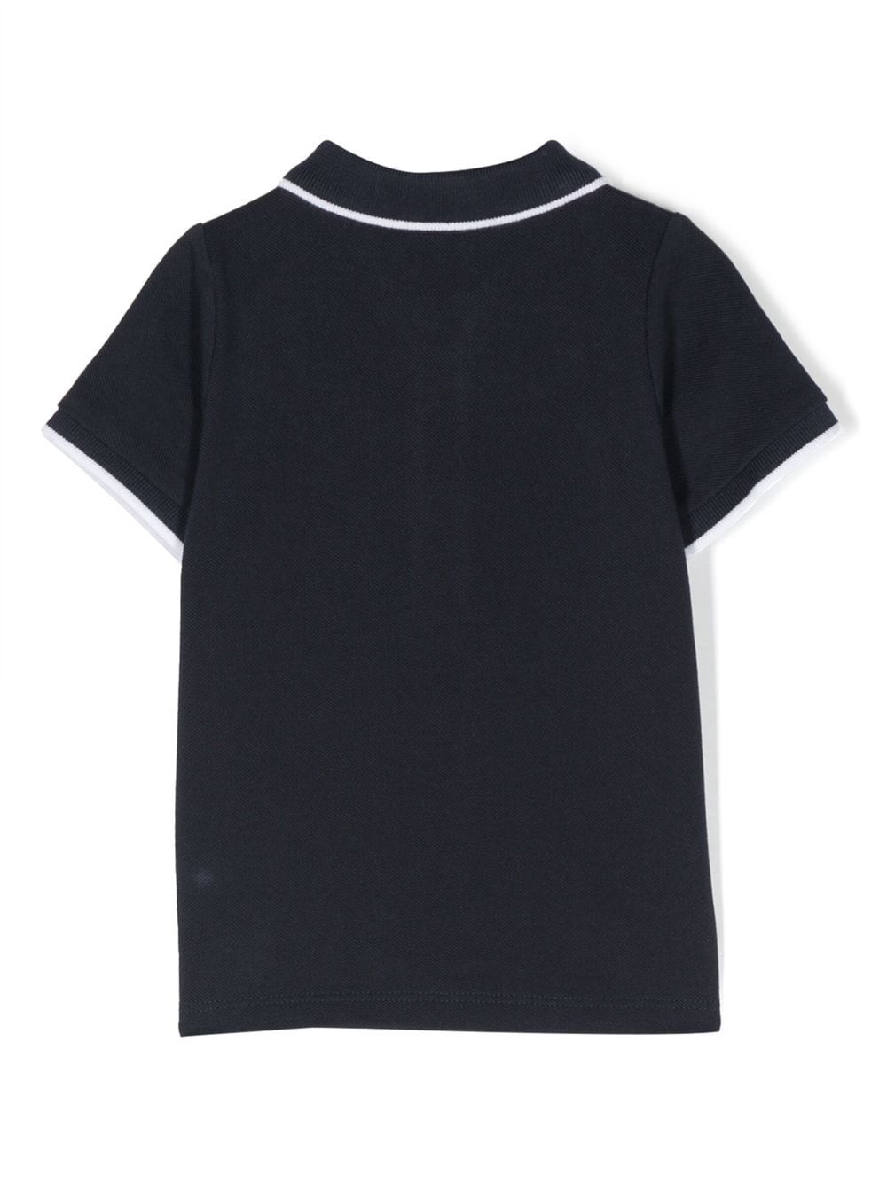 Polo con stampa per neonato Boss KIds blu con orlo dritto J05P13 849 BOSS KIDS 