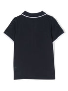 Polo con stampa per neonato Boss KIds blu con orlo dritto J05P13 849 BOSS KIDS 
