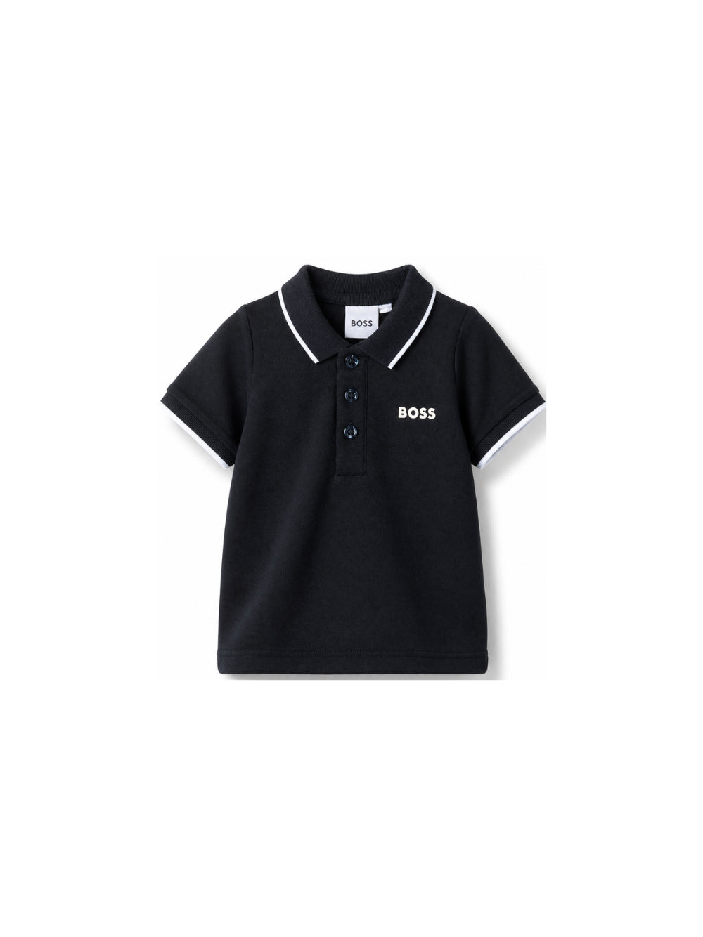Polo con stampa per neonato Boss KIds blu con orlo dritto J05P13 849 BOSS KIDS 