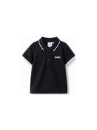 Polo con stampa per neonato Boss KIds blu con orlo dritto J05P13 849 BOSS KIDS 