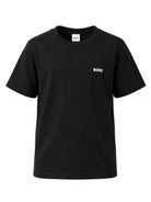 T-shirt per bambino Boss Kids nera con logo goffrato bianco J25P23 09B BOSS KIDS 