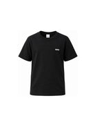 T-shirt per bambino Boss Kids nera con logo goffrato bianco J25P23 09B BOSS KIDS 