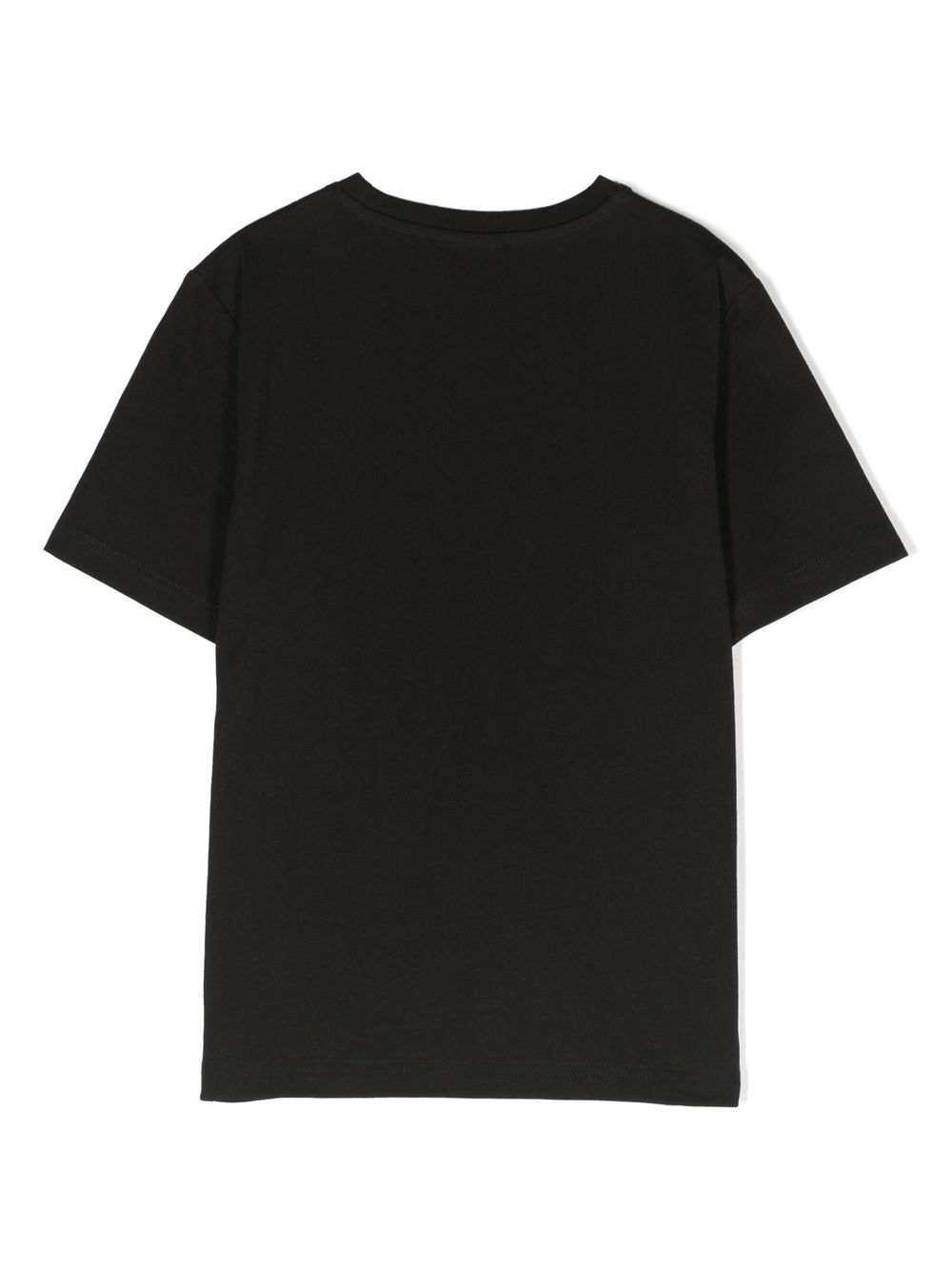 T-shirt per bambino Boss Kids nera con logo goffrato bianco J25P23 09B BOSS KIDS 
