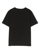 T-shirt per bambino Boss Kids nera con logo goffrato bianco J25P23 09B BOSS KIDS 