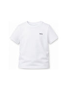 T-shirt per bambino Boss Kids bianca con logo sul davanti J25P23 10P BOSS KIDS 