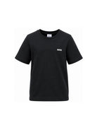 T-shirt con logo goffrato per bambino BOSS Kidswear blu a girocollo J25P23 849 BOSS KIDS 