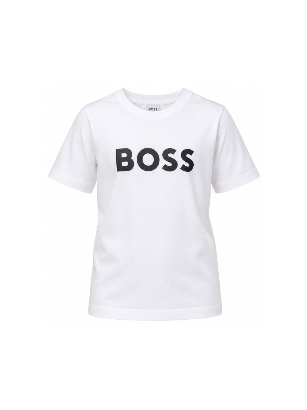 T-shirt per bambino Boss Kids bianca con stampa logo sul davanti J25P24 10P BOSS KIDS 