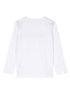 T-shirt per bambino Boss Kids bianca con stampa logo sul davanti J25P25 10P BOSS KIDS 